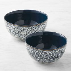 Morris & Co. x Williams Sonoma Bluebell Mixing Bowls, Set of 2, Porcelain