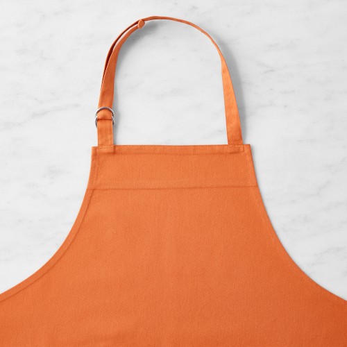 Williams Sonoma Classic Solid Apron, Pumpkin, Personalized