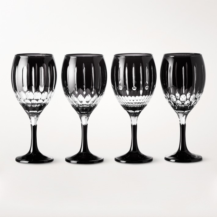 Williams-Sonoma Wilshire Jewel Cut Red Coupe Champagne Glasses – Set Of 4, Lunar New Year Edition