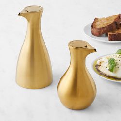 Olipac Cigno Satin Gold Oil Cruets Gift Set, 0.5L