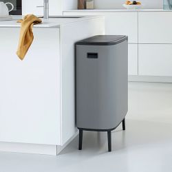 Brabantia Bo Touch Top Hi Dual Compartment Recycling Trash Can, 2 x 8 Gallon 
