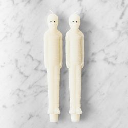 Figural Mummy Taper Candles, Set of 2