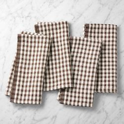 Picnic Check Napkins, Set of 4, Brown