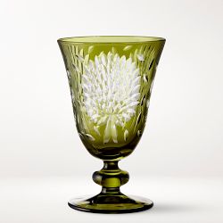 Falling Leaves Etched Goblets, Set of 4
