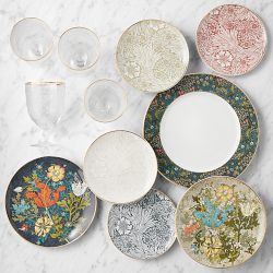 Morris & Co. x Williams Sonoma Cotswold 16-Piece Dinnerware & Glassware Set