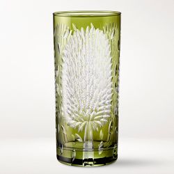Falling Leaves Etched Highball Glasses, Set of 4