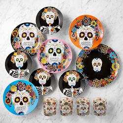 Day of the Dead 16-Piece Dinnerware & Glassware Set