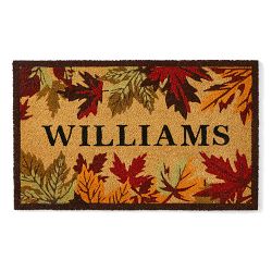 Williams Sonoma Auburn Leaves Border Mat PZ