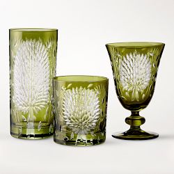 Falling Leaves Etched Goblets