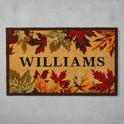 Williams Sonoma Auburn Leaves Border Mat
