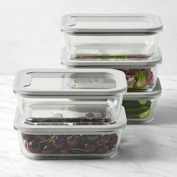 Hold Everything Rectangular Food Storage with Glass Lids, 10-Piece Set