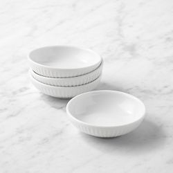 Pillivuyt Plisse Porcelain Dipping Bowls, Set of 4