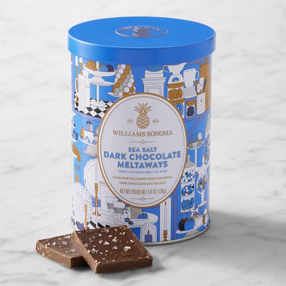 Williams Sonoma Signature Tin, Sea Salt Dark Chocolate Meltaways