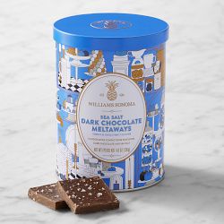 Williams Sonoma Signature Tin, Sea Salt Dark Chocolate Meltaways
