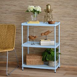 MeshWorks Shelving-3-Tier Sky Blue