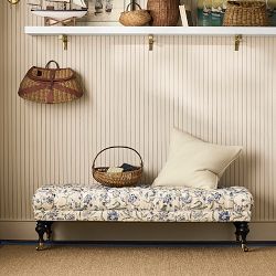 Fairfax Bench, Turned Leg with Tufted Top (51"-61")