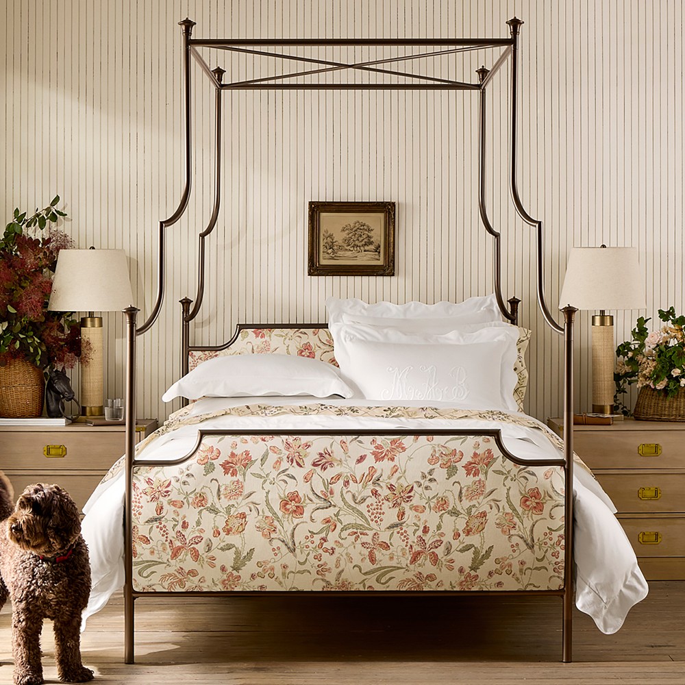 Hill House x Williams Sonoma Home Claire Upholstered Canopy Bed by Williams Sonoma Home