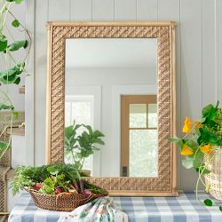 Hill House x Williams Sonoma Home Bianca Rattan Mirror