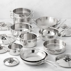 Ruffoni Opus Prima Hammered Stainless Steel 16-Piece Cookware Set