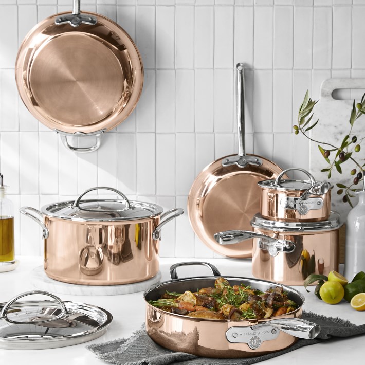 Williams Sonoma Thermo-Clad™ Copper 10-Piece Cookware Set