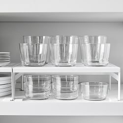 Hold Everything White Powder Coat Metal Shelf Riser Set