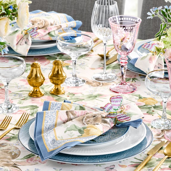 williams sonomaテーブルクロス Garden Flowers Tablecloth | Williams Sonoma