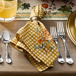 Autumn Botanical Gingham Napkins, Set of 4
