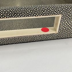 OPEN BOX: Faux Shagreen Tray, Rectangle, 13" X 22", Graphite