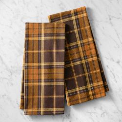 Autumn Plaid Towels, Set of 2