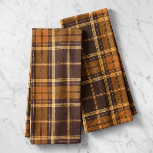 Autumn Plaid Towels, Set of 2
