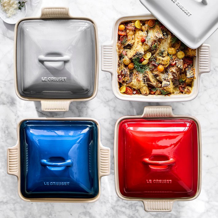 Le Creuset Heritage Stoneware Shallow Square Covered Baking Pan