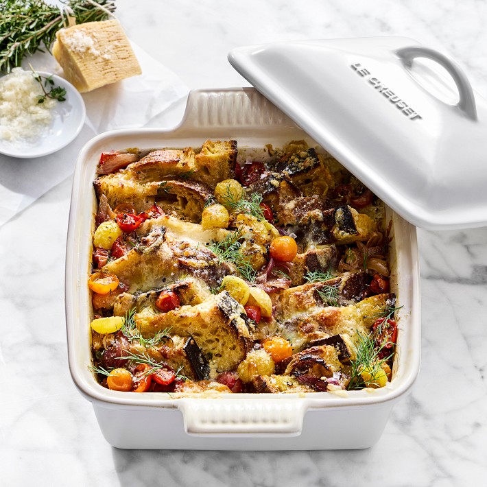 ルクルーゼ　スクエアベイカー　キャセロール Le Creuset Heritage Stoneware Shallow Square Covered Baking Pan