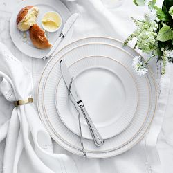 Pillivuyt Plisse Gold Porcelain Dinnerware Collection
