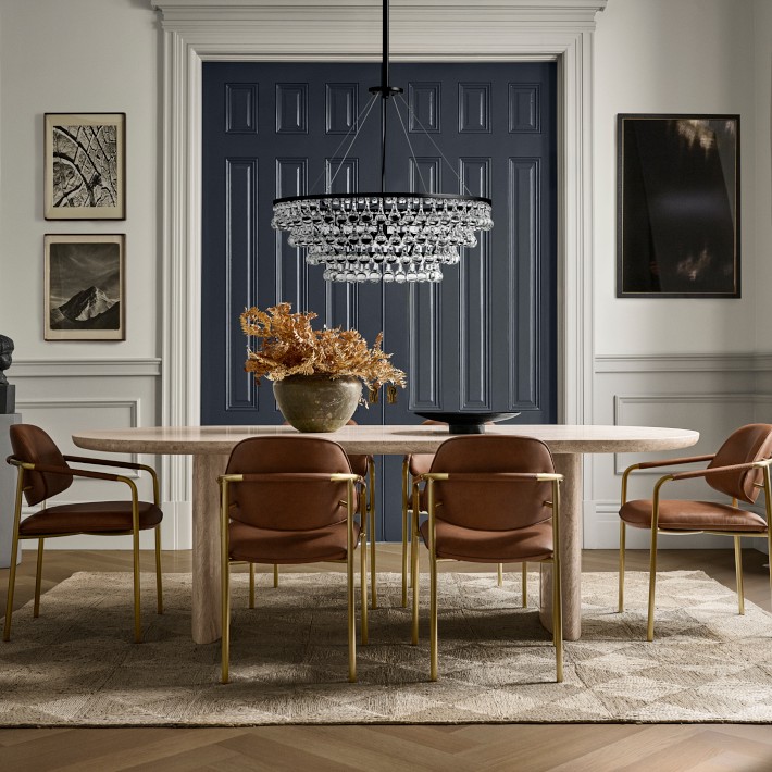 Radius Travertine Dining Table (96