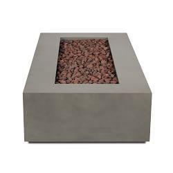 Cardona Mist Grey Rectangle Propane Fire Table with Natural Gas Conversion Kit (70")