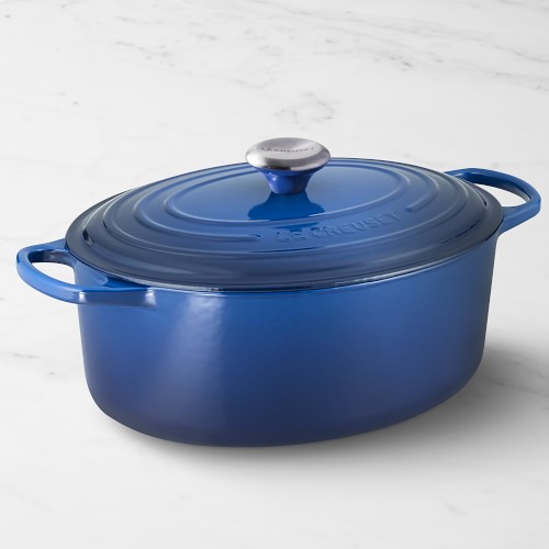 Le Creuset Signature Enameled Cast Iron Oval Dutch Oven, 6.75-Qt., Lapis