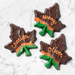 Personalized Chocolate Fall Leaves, Set of 3