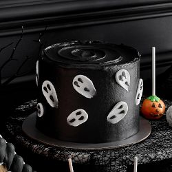 Four-Layer Red Velvet Chocolate Ghost Cake