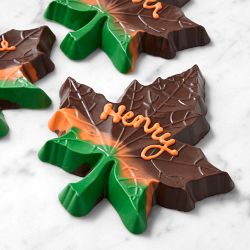Personalized Chocolate Fall Leaves, Set of 3