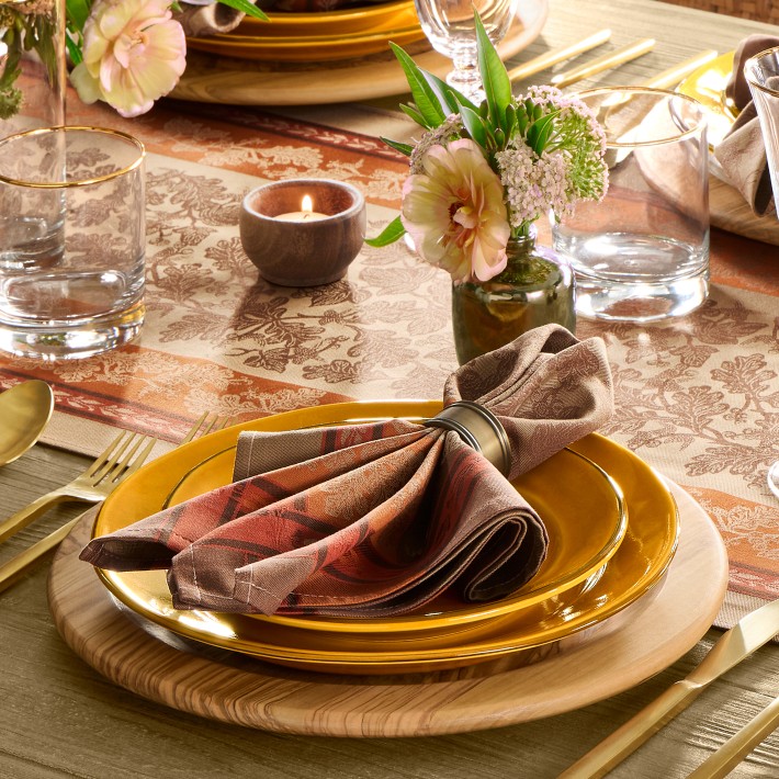 Foliage Jacquard Table Runner | Williams Sonoma