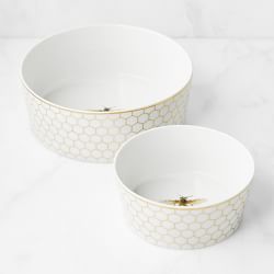 Honeycomb Porcelain Pet Bowls