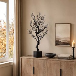 Spooky Halloween Faux Tree in Black Pot, 38"