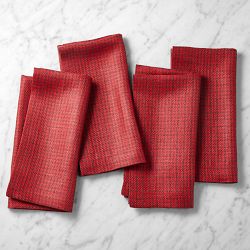 Houndstooth Napkin Set of 4, Cranberry