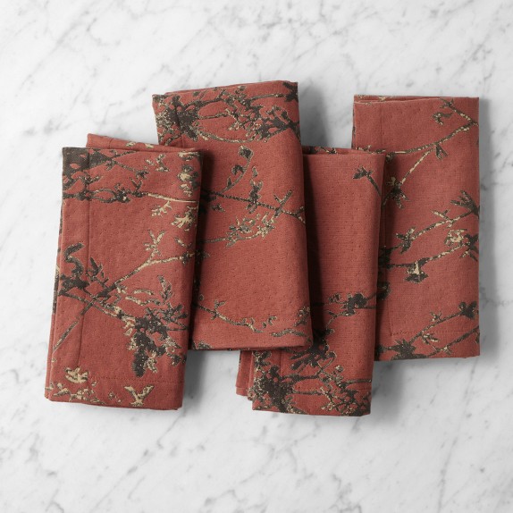 Lotus Tapestry Napkins, Set of 4