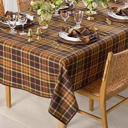 Autumn Plaid Tablecloth, 70" x 108"