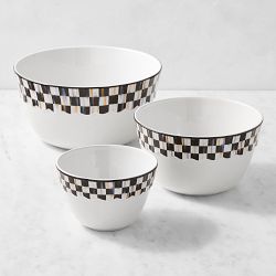 MacKenzie-Childs Courtly Check Everyday Mixing Bowls, Set of 3