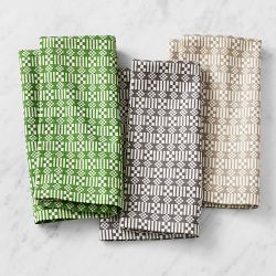 Geometric Check Napkins, Set of 4
