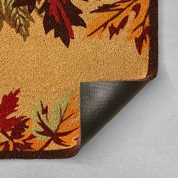 Williams Sonoma Auburn Leaves Border Mat