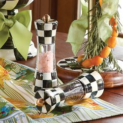 Mackenzie Childs Courtly Check Salt Mill