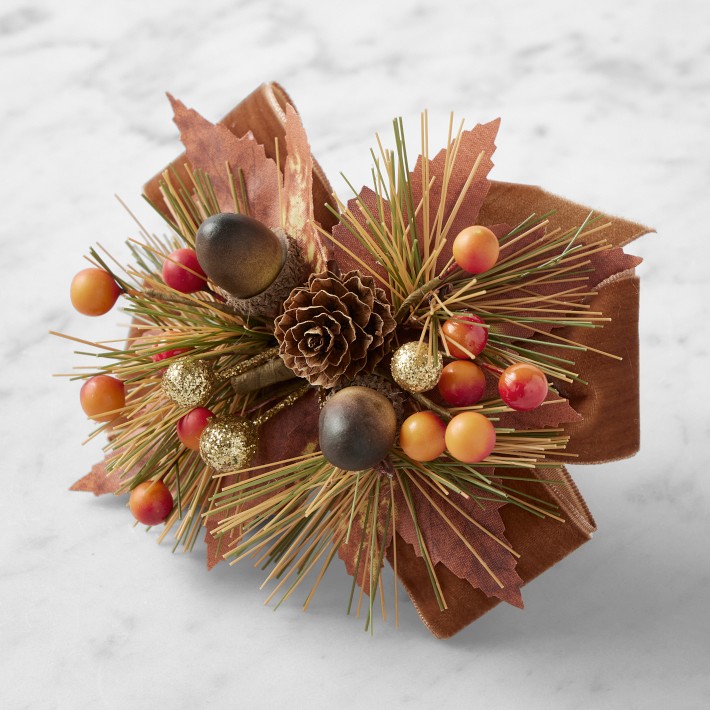 Kim Seybert Botanical Spray Napkin Rings Set | Williams Sonoma